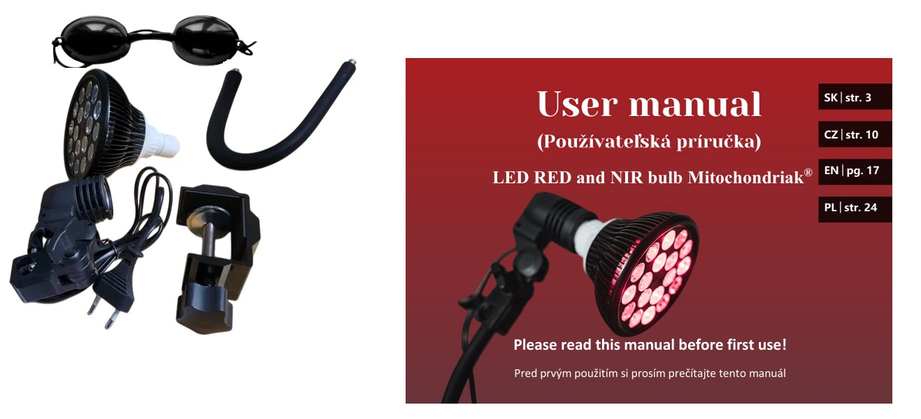 Mitochondriak - red, nir and UV light therapy devices, blue light blocking glasses and indoor lightning solutions